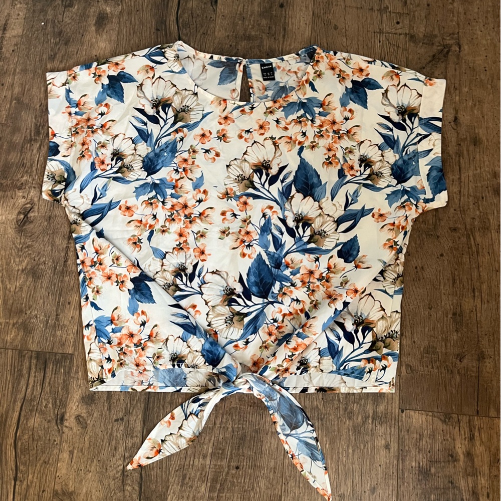 Shein floral blouse